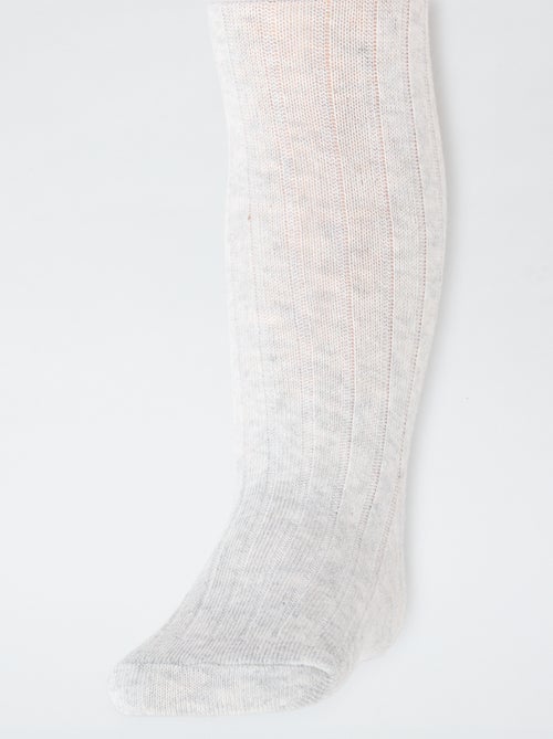 Lote de 2 collants caneladas quentes - Kiabi