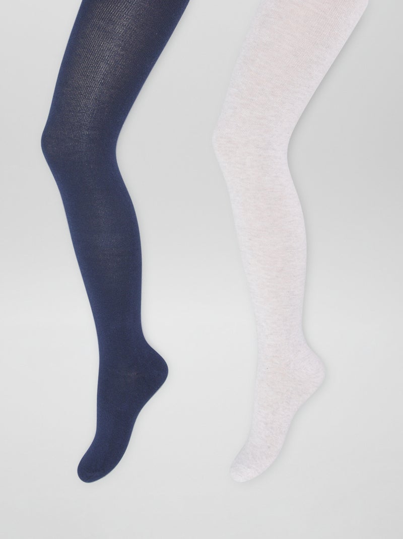 Lote de 2 collants CINZA - Kiabi