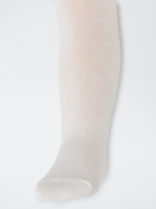 Lote de 2 collants em jersey liso - Kiabi