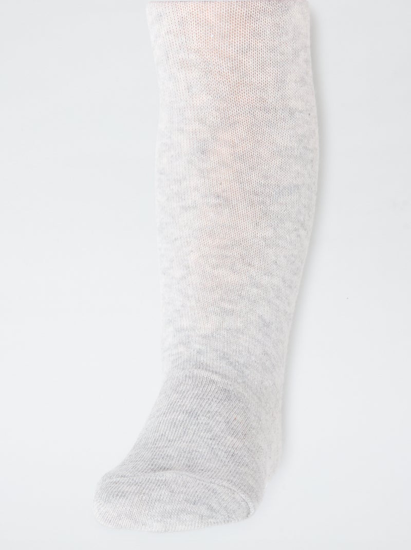 Lote de 2 collants em jersey liso Cinza - Kiabi