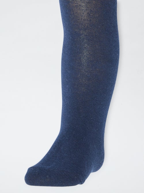 Lote de 2 collants em jersey liso - Kiabi