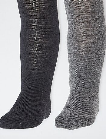 Lote de 2 collants em jersey liso