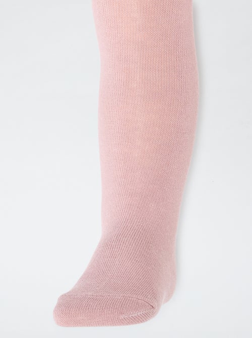 Lote de 2 collants em jersey liso - Kiabi