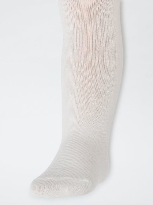 Lote de 2 collants em jersey liso - Kiabi