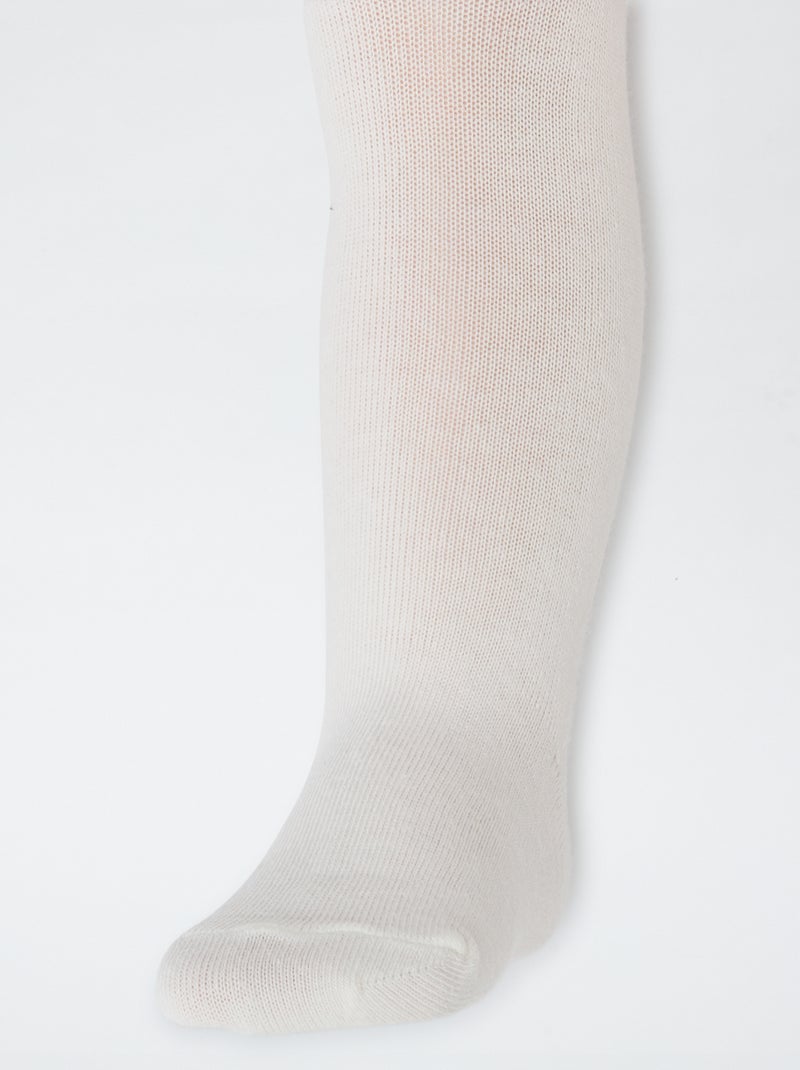 Lote de 2 collants em jersey liso Rosa - Kiabi