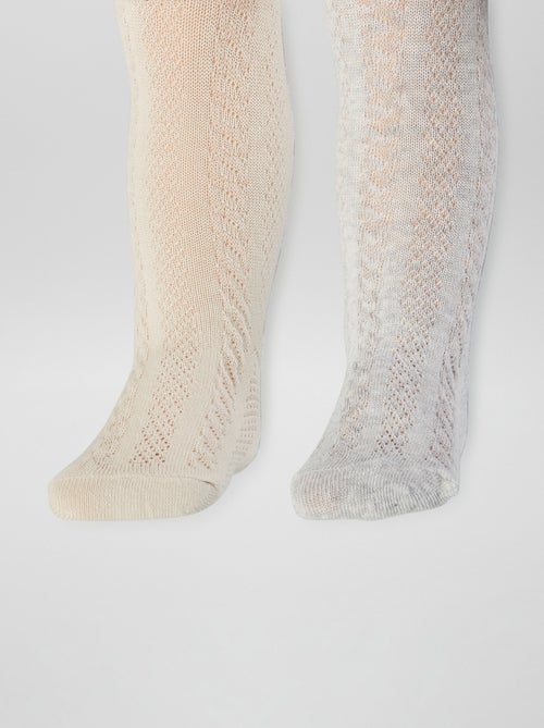 Lote de 2 collants em malha de fantasia - Kiabi
