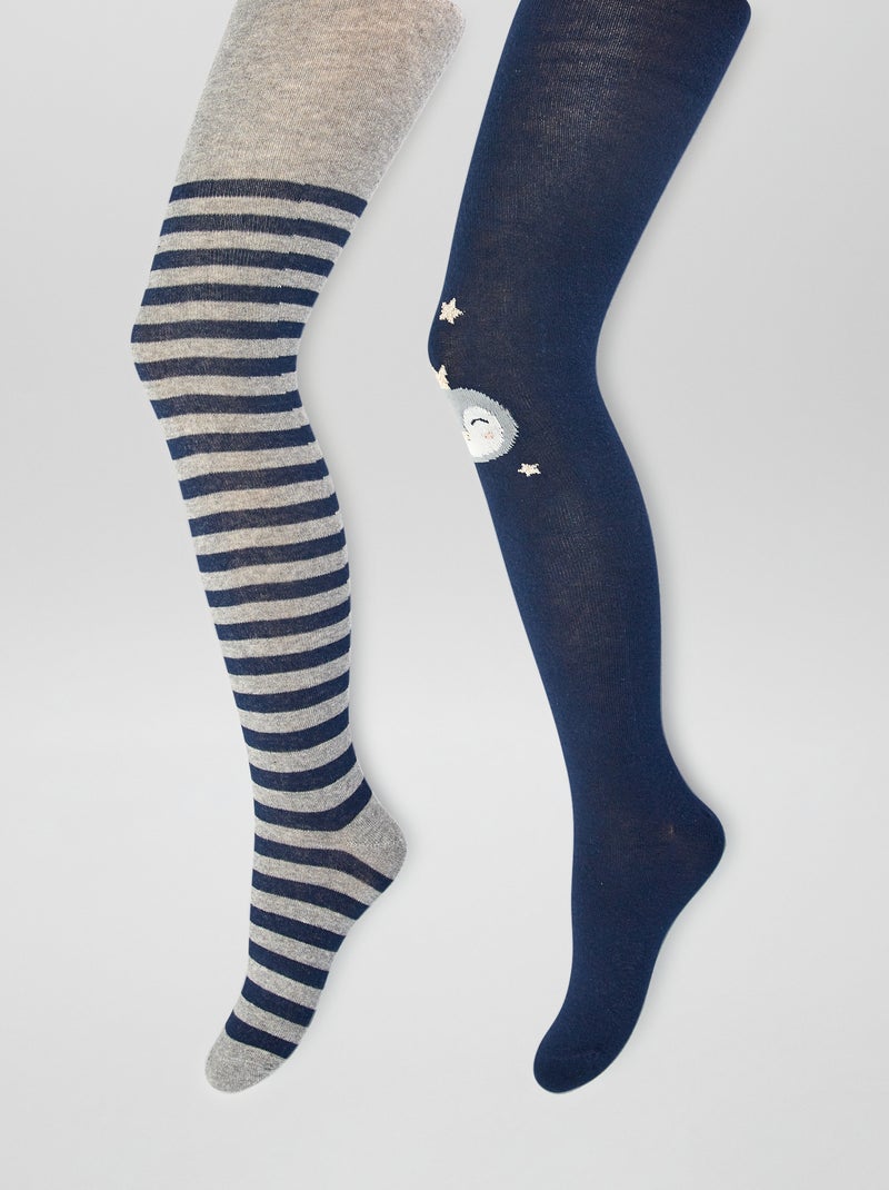 Lote de 2 collants em malha de fantasia Pinguim - Kiabi