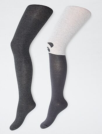 Lote de 2 collants 'panda'