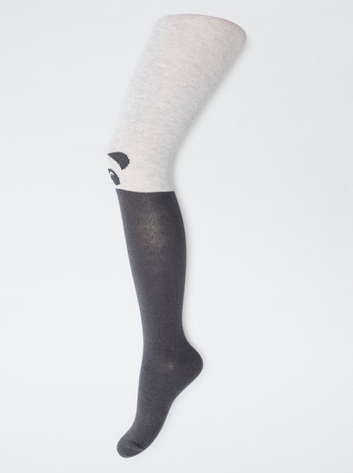 Lote de 2 collants 'panda' - Kiabi