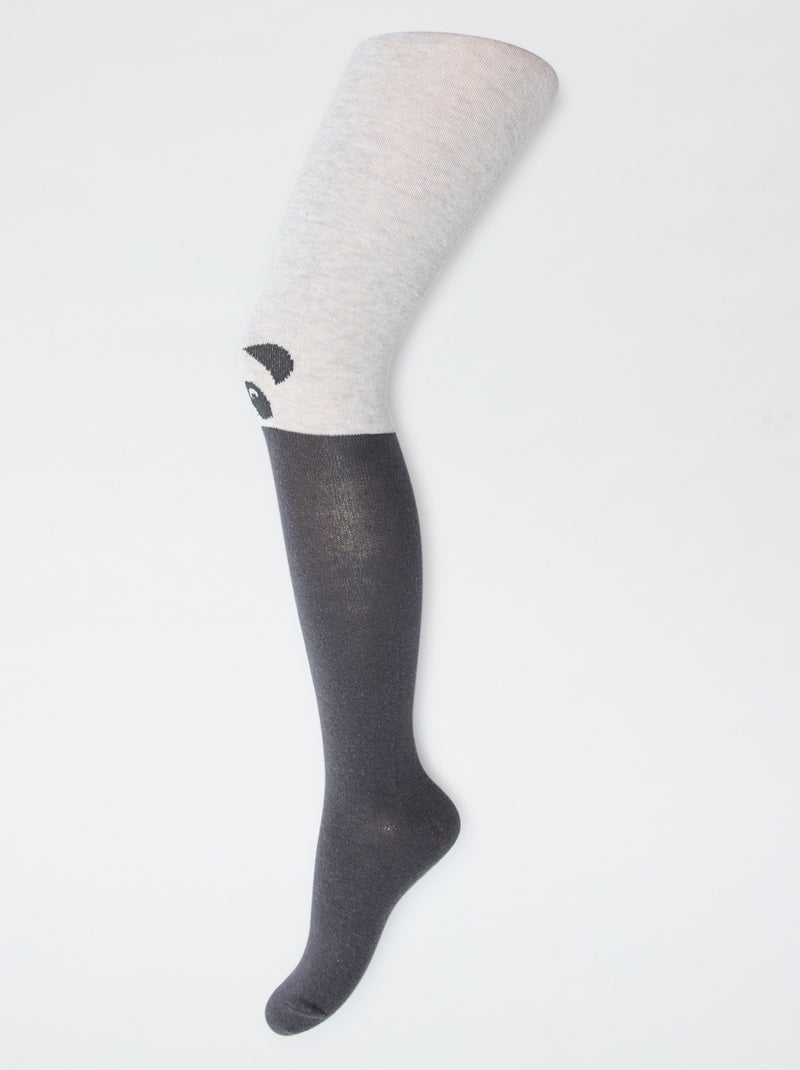 Lote de 2 collants 'panda' Preto - Kiabi
