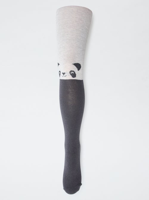Lote de 2 collants 'panda' - Kiabi