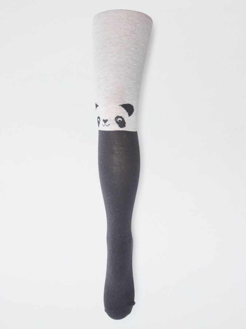 Lote de 2 collants 'panda' Preto - Kiabi