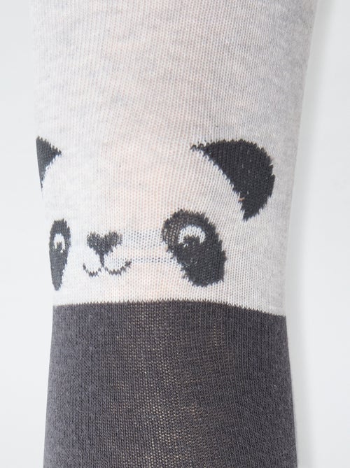 Lote de 2 collants 'panda' - Kiabi