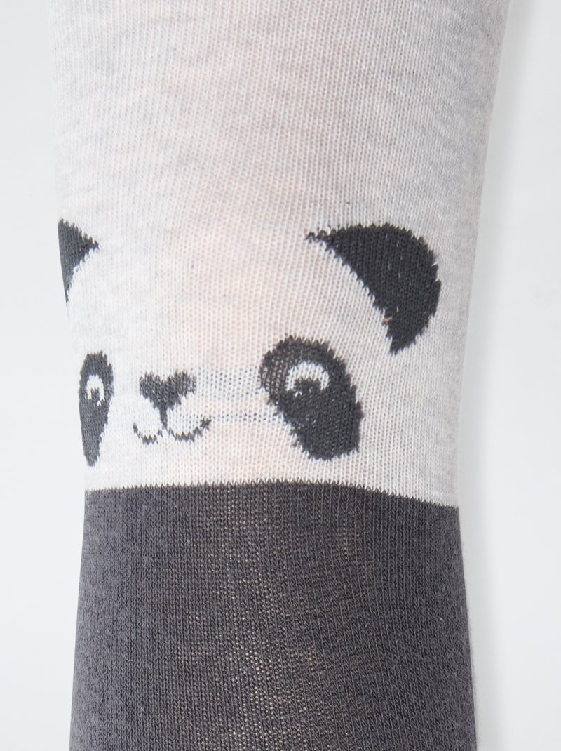 Lote de 2 collants 'panda' Preto - Kiabi