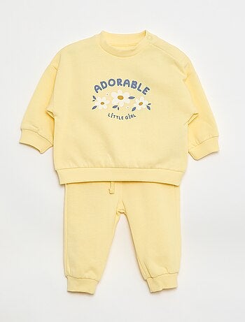 Lote de 2 conjuntos camisola + calças em algodão