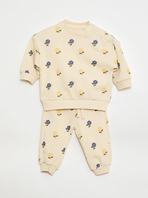 Lote de 2 conjuntos camisola + calças em algodão - Kiabi