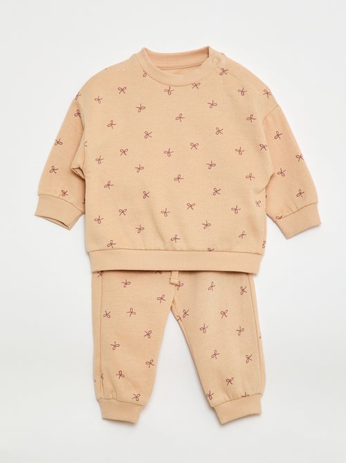 Lote de 2 conjuntos camisola + calças em algodão - Kiabi