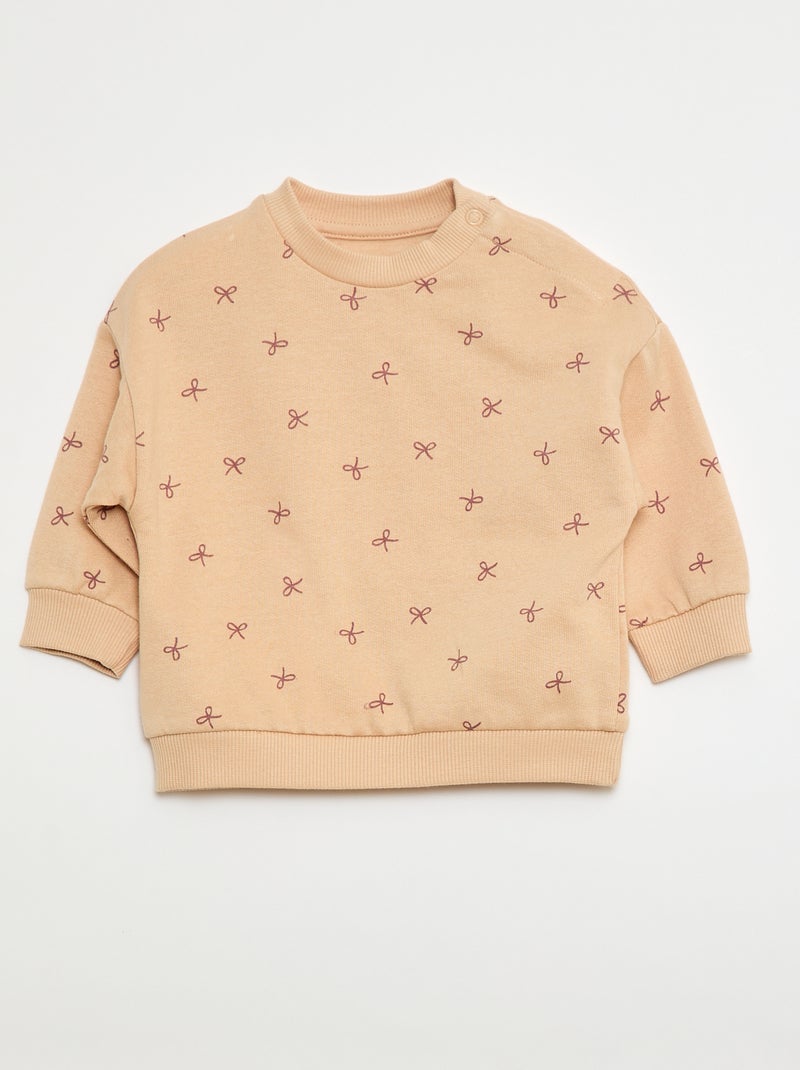 Lote de 2 conjuntos camisola + calças em algodão Rosa - Kiabi