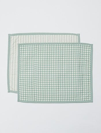 Lote de 2 conjuntos de mesa (32x40 cm) duplo estampado - Kiabi Home