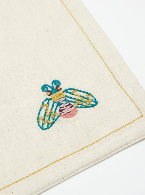 Lote de 2 conjuntos de mesa em mistura de linho  - Kiabi Home - Kiabi