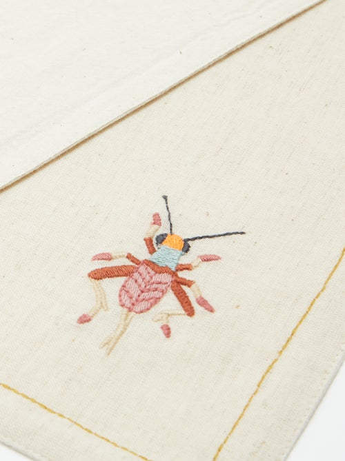 Lote de 2 conjuntos de mesa em mistura de linho  - Kiabi Home - Kiabi