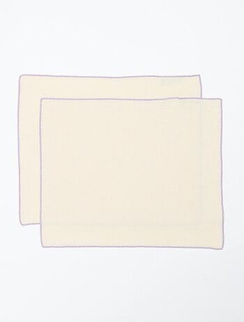 Conjunto de 2 individuais/guardanapos lisos 2 em 1 (32x40 cm) - Kiabi Home