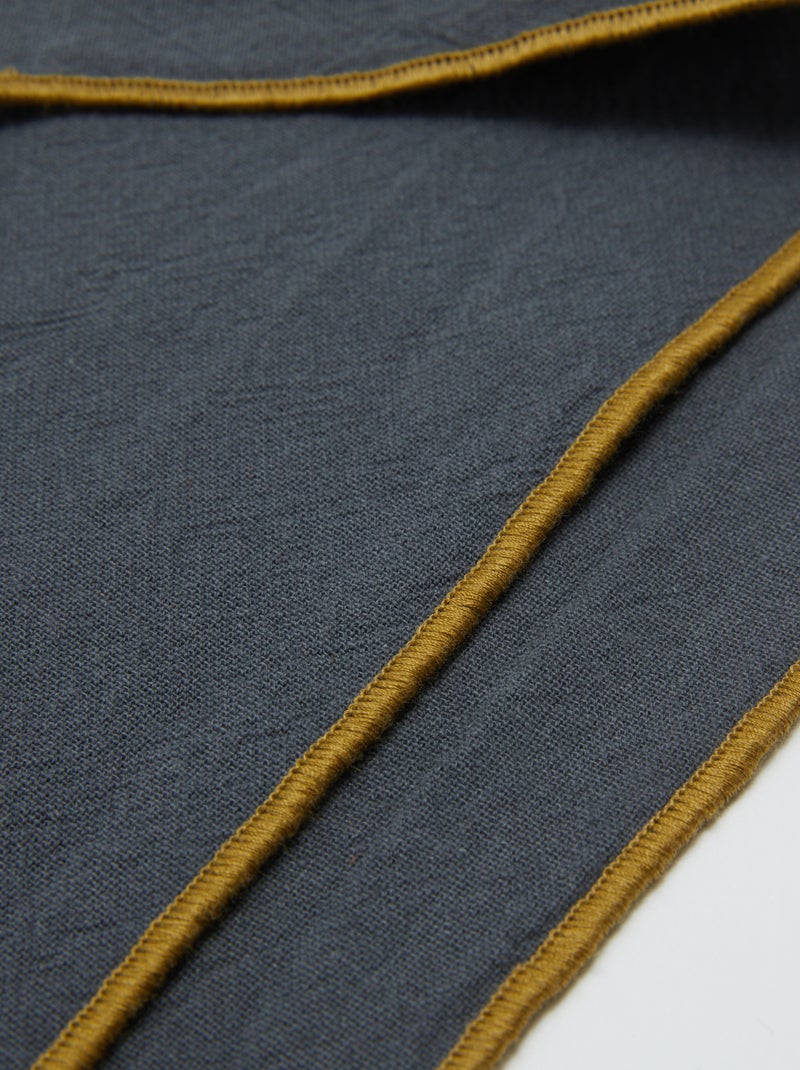 Lote de 2 conjuntos de mesa/guardanapos 2 em 1 lisos (32x40 cm) - Kiabi Home CINZA - Kiabi