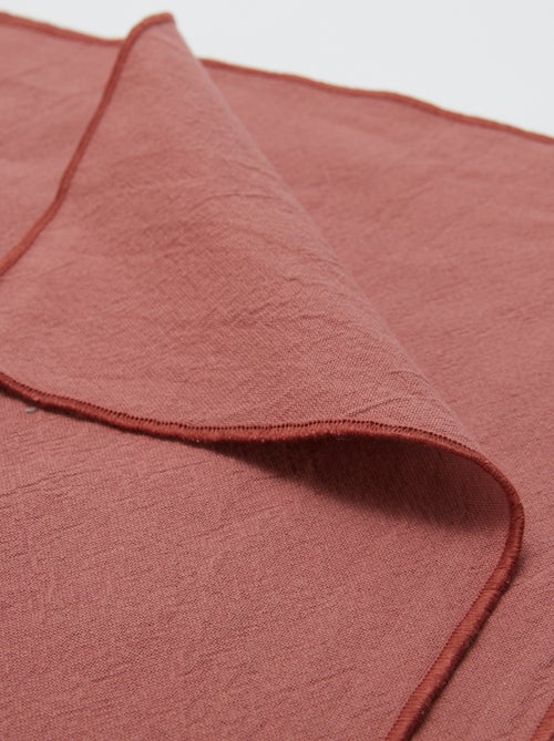 Lote de 2 conjuntos de mesa/guardanapos 2 em 1 lisos (32x40 cm) - Kiabi Home - Kiabi