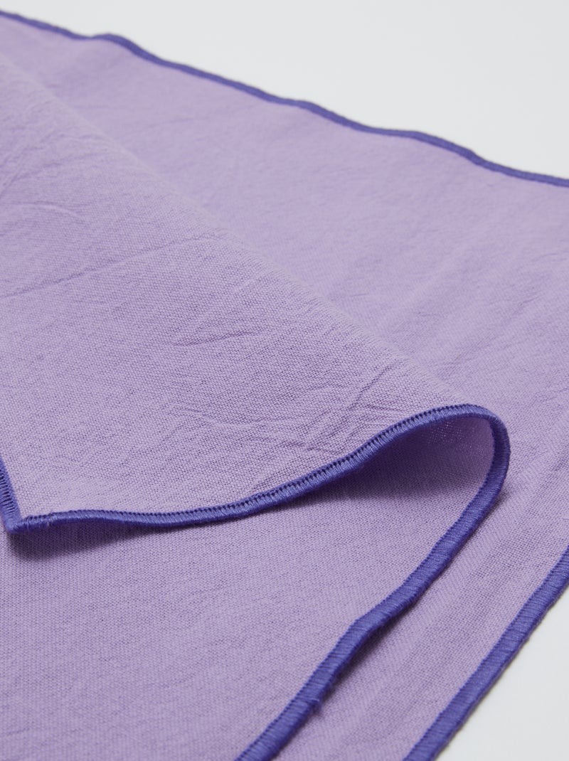 Lote de 2 conjuntos de mesa/guardanapos 2 em 1 lisos (32x40 cm) - Kiabi Home VIOLETA - Kiabi