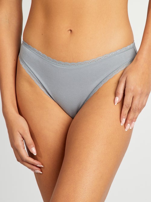 Lote de 2 cuecas em algodão - Kiabi