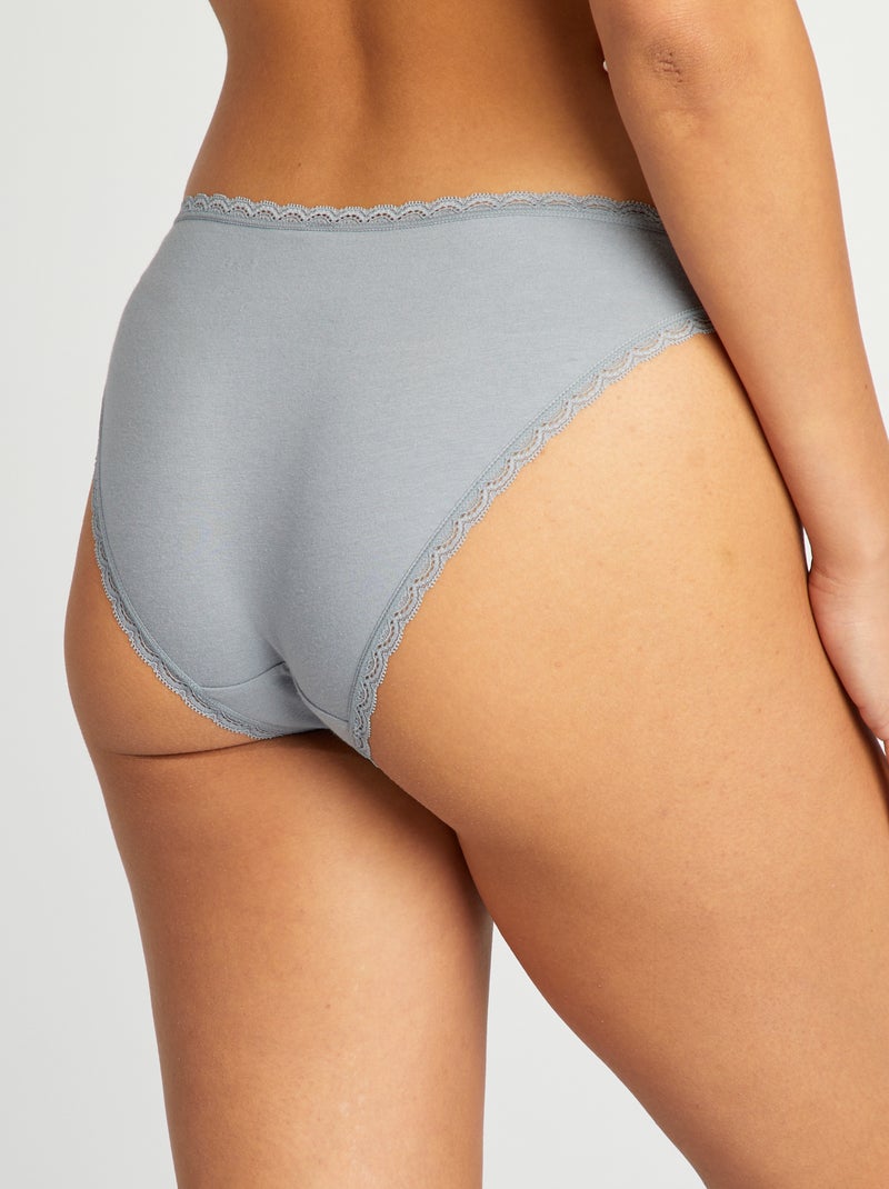 Lote de 2 cuecas em algodão AZUL - Kiabi