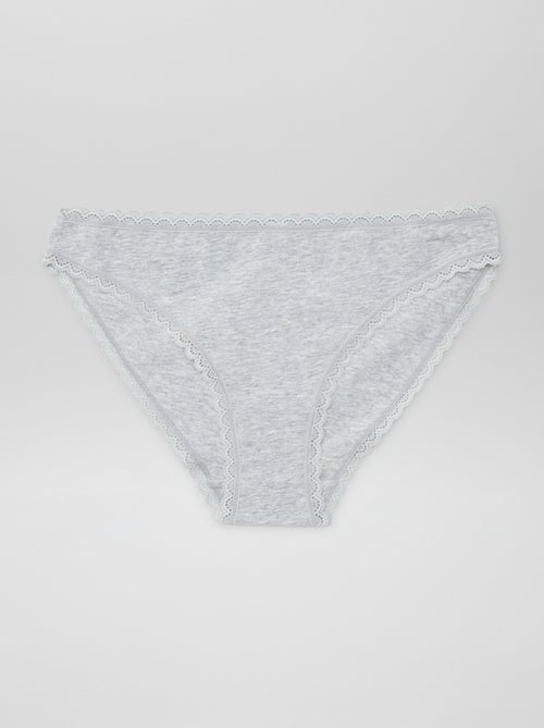 Lote de 2 cuecas em algodão - Kiabi