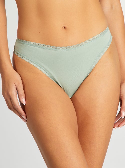 Lote de 2 cuecas em algodão - Kiabi