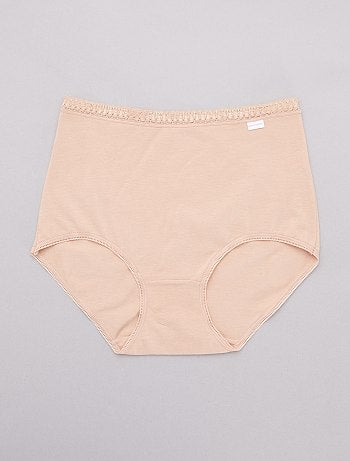 Lote de 2 cuecas maxi de algodão 'Sans Complexe' - Kiabi