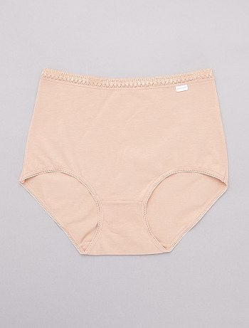 Lote de 2 cuecas maxi de algodão 'Sans Complexe' - Kiabi