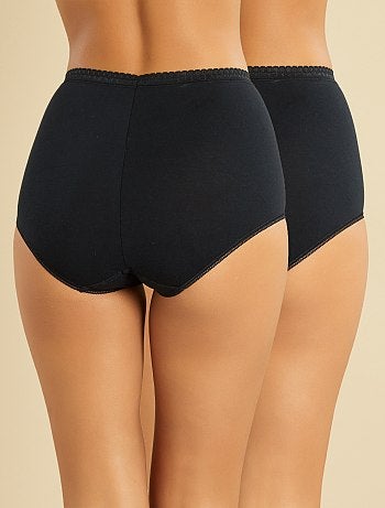 Lote de 2 cuecas maxi de algodão 'Sans Complexe' - Kiabi