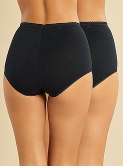 Lote de 2 cuecas maxi de algodão 'Sans Complexe' - Kiabi