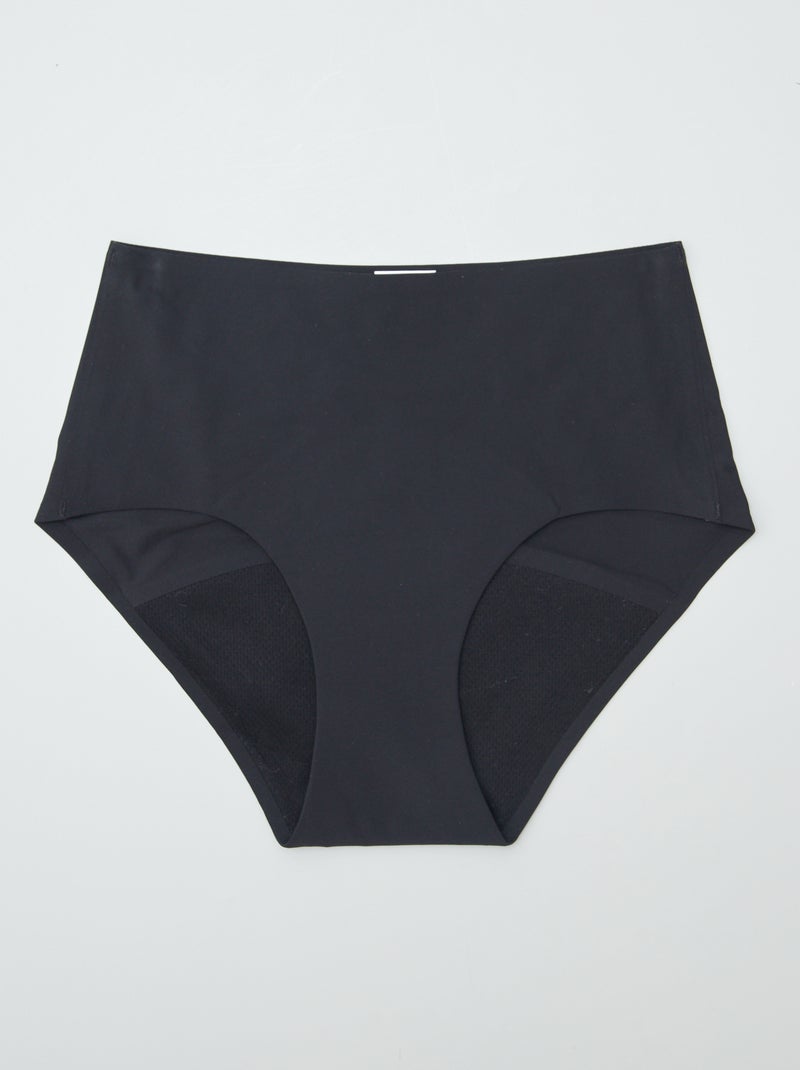 Lote de 2 cuecas menstruais fluxo ligeiro Preto - Kiabi
