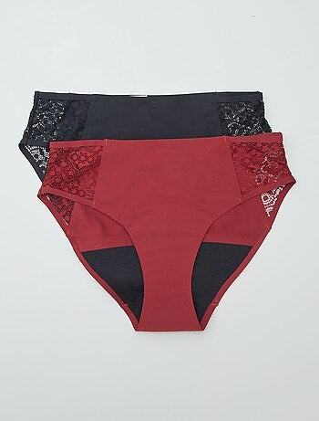 Lote de 2 cuecas menstruais fluxo ligeiro