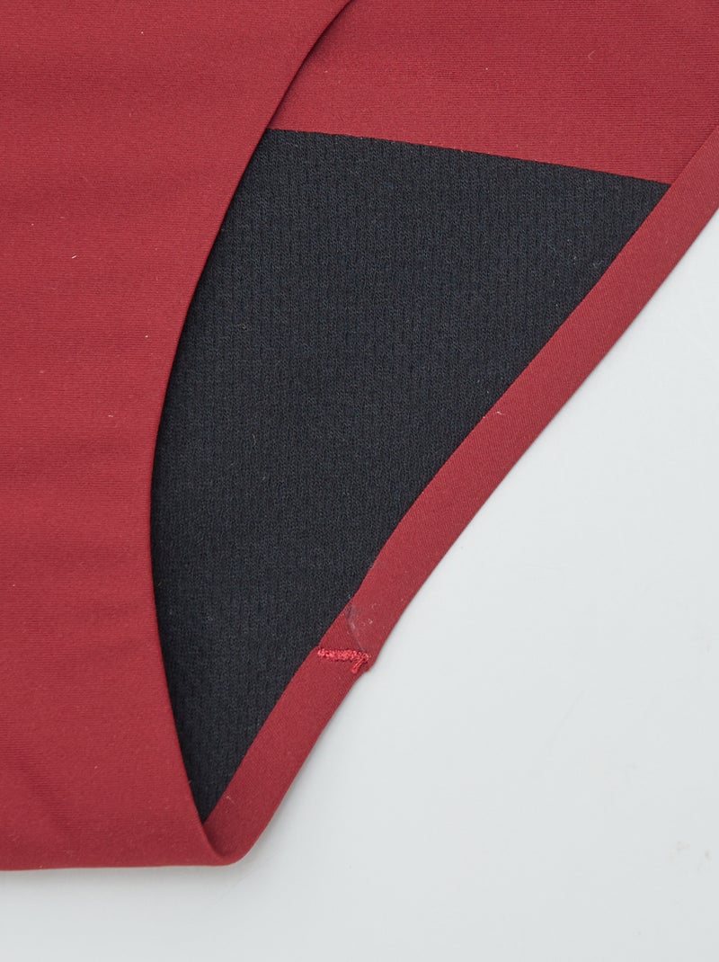 Lote de 2 cuecas menstruais fluxo ligeiro VERMELHO - Kiabi