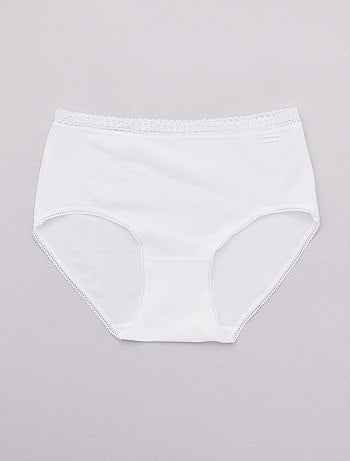 Lote de 2 cuecas midi em algodão 'Sans Complexe' - Kiabi