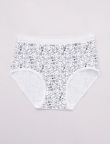 Lote de 2 cuecas midi em algodão 'Sans Complexe' - Kiabi