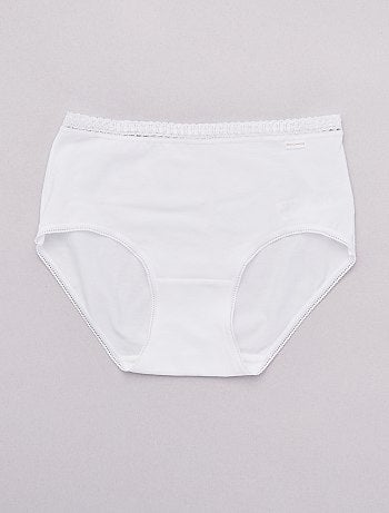 Lote de 2 cuecas midi em algodão 'Sans Complexe' - Kiabi