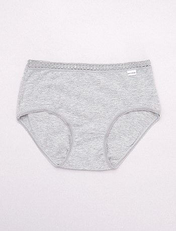 Lote de 2 cuecas midi em algodão 'Sans Complexe' - Kiabi