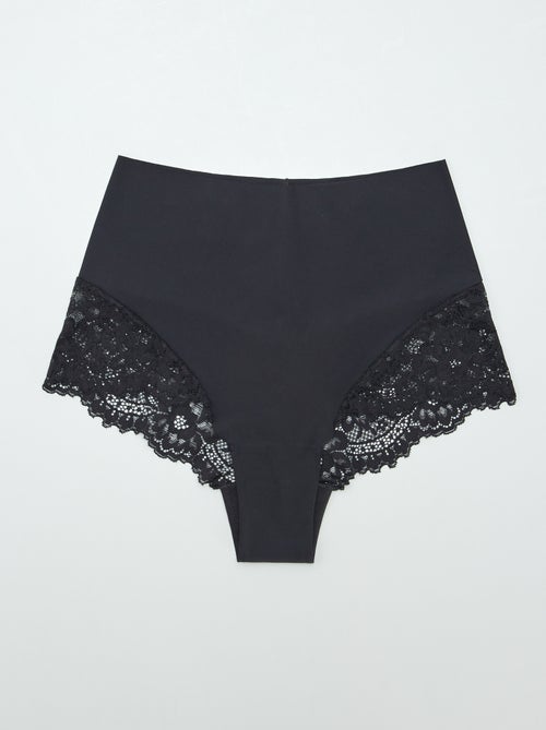 Lote de 2 cuecas para mulher com cintura subida - Kiabi