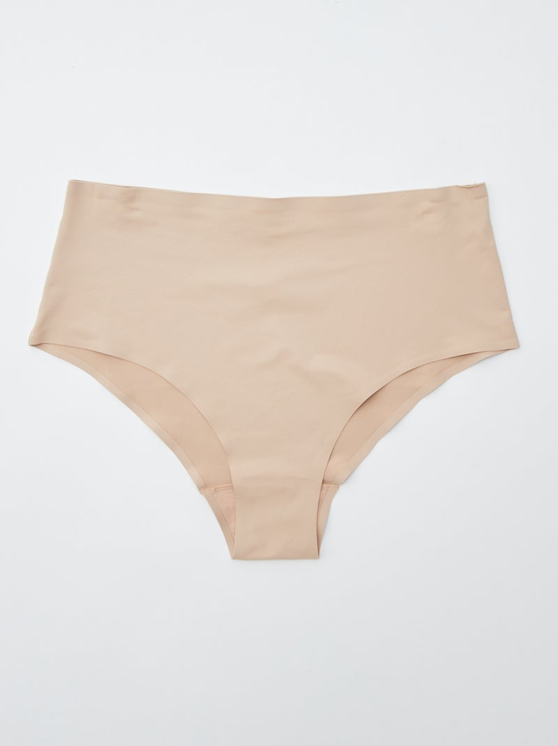 Lote de 2 cuecas para mulher invisíveis com cintura subida ROSA - Kiabi