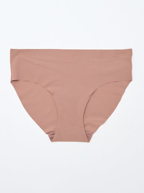 Lote de 2 cuecas para mulher invisíveis em microfibra - Kiabi