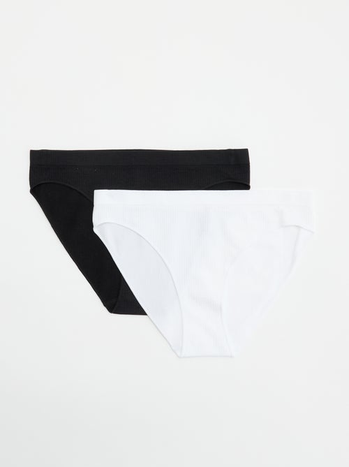 Lote de 2 cuecas para mulher lisas - Kiabi
