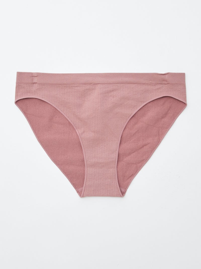 Lote de 2 cuecas para mulher lisas Rosa - Kiabi