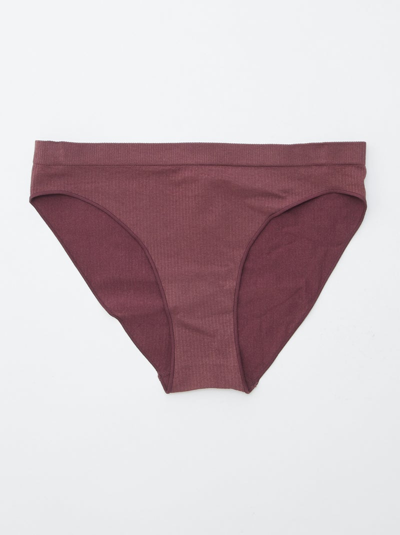 Lote de 2 cuecas para mulher lisas Rosa - Kiabi